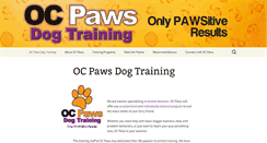 Desktop Screenshot of ocpawsdogtraining.com