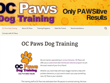 Tablet Screenshot of ocpawsdogtraining.com